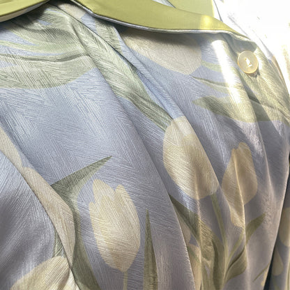 Floral Print Tulip Short Satin Pajama Set